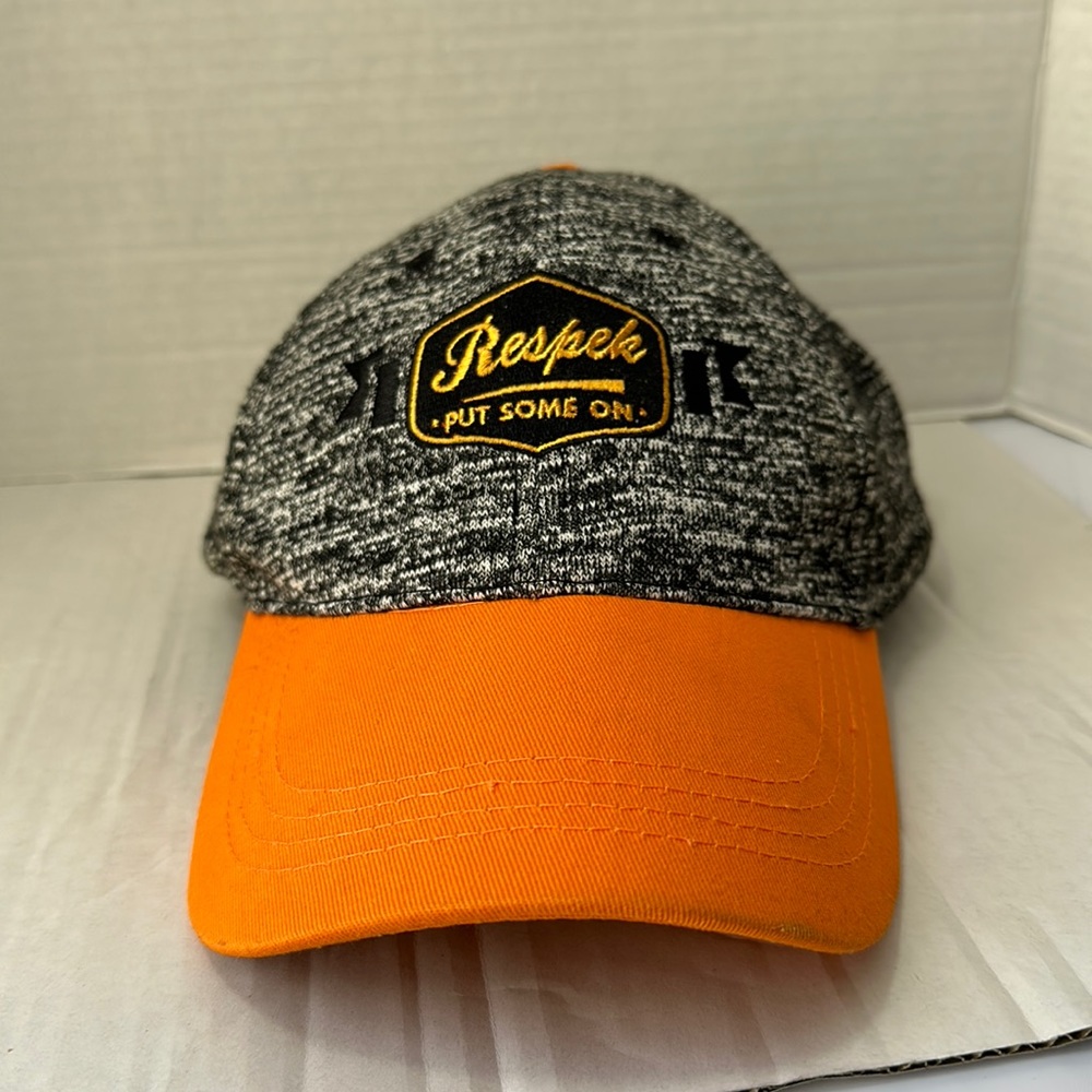 Pugs Men’s Hat Cap Respek Put Some On Black Orange